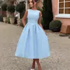 Vestido de novia ligero strapless transfronterizo para mujer europeo y americano 2026, espalda descubierta sexy, cuello redondo elegante, vestido de noche entallado
