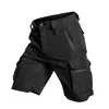 Pantalones Cortos Ligeros de Secado Rápido para Exteriores para Hombres, Ligeros, Elásticos, Transpirables, Secado Rápido, Montañismo, Multibolsillos, Ropa de Trabajo, Tácticos, Resistentes a los Arañazos