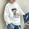 Estilo Nuevo Otoño Sudadera para Niños Estilo Academia Cuello Redondo Pulóver Niños Medianos y Grandes Lindo Dibujo Animado Manga Larga Superior Moderno