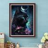 Pintura de diamantes DIY con mosaico de Amazon, gato de color, pintura de ladrillo de diamantes completa, punto de cruz, pintura decorativa, fabricantes transfronterizos, lote
