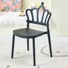 Silla Corona Doméstica Apilable para Niños Silla de Ocio para Exteriores Silla Infantil para Bodas Silla de Estudiante Silla con Respaldo para Jardín de Infancia