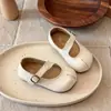 Zapatos de cuero sencillos para niñas 2026 nuevos zapatos de princesa de suela blanda para primavera y otoño para niñas pequeñas, zapatos de vestir cómodos y elegantes