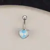 Colgante de Luna Europeo y Americano Transfronterizo Clavo para Ombligo Estilo Pequeño Fragante Clavo para Ombligo de Diamante Anillo para Ombligo de Acero de Titanio Flor Pequeña Anillo para Ombligo Botón para Ombligo