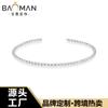 Pulsera de plata de ley S925 con diseño de giro, ideal para combinar con todo, ideal para mujeres, comercio exterior, joyería transfronteriza, procesamiento de joyas de plata.
