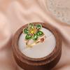 Anillo de Flor Colorida de Cristal Shijia Ldyllia Joyería Dopamina de Gema Lujo Accesible Joyería Transfronteriza Estilo Dulce y Fresco