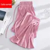 Calça Feminina de Seda Gelo Wide Leg 2025 Nova Verão Fina Pequena Masculina Proteção Solar Fresca Solta Casual Reta Anti-mosquito