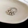 Nuevo Anillo Abierto de Tres Capas con Junta de Bambú y Circonita Estilo Chino, Simple y Versátil, Anillo Retro para Dedo Índice con un Diseño Único, Joyería de Nicho para Mujeres