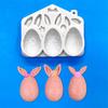 Molde de Silicona de Conejo de Dibujos Animados de Pascua Huevo de Pascua Cáscara de Huevo Conejo DIY Hecho a Mano Molde para Decoración de Pastel de Chocolate