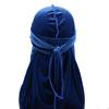 Nuevo Turbante de Terciopelo, Sombrero de Pirata con Cola Larga, Gorro Envolvente para la Cabeza, Gorro para Quimioterapia, Du-Rag