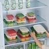 Set de Tres Piezas de Recipientes de Plástico para Conservar Alimentos Almacenamiento Hermético Lonchera Almacenamiento de Alimentos Refrigerador Caja Refrigerada Caja de Regalo Venta al por Mayor