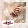 Pegatina de Tatuaje de Sucubo Hermana Real Impermeable Femenina Larga Duración Sexy Clavícula Vientre Pegatina Patrón Avanzado de Mariposa Cubre Cicatrices