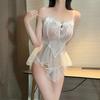 Amor como lingerie sexy novos suspensórios de renda humor de provocação paixão produtos perspectiva flerte pijama feminino 5108