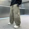 Pantalones Cargo para Niños Pantalones Largos Otoño Nuevo 2025 Elegantes Rectos de Pierna Ancha Casual Atuendo de Otoño para Niños Mayores