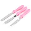 Espátula para Mantequilla de Acero Inoxidable Juego de Tres Piezas Espátula de Acero Inoxidable para Decoración de Pasteles Cuchillo para Besos Cuchillo Plano