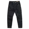 Macacão masculino coreano reto solto calça casual de trabalhador verão simples multi-bolsos calça de proteção para trabalho masculina