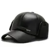 Nueva colección de invierno: gorra de béisbol cálida y a prueba de viento con orejeras, diseñada para hombres mayores, con forro de polar para mayor calidez