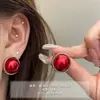 Moda Coreana Trendy Geométricos Borgoña Celebridad de Internet Populares Pendientes para Mujer Lujo Ligero Pendientes de Gama Alta Venta al por Mayor