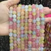 Serie de Cuentas de Piedras Preciosas Multicolor Color Dopamina Cuentas Sueltas Imitación Optimizada Turmalina Cuentas Redondas Accesorios para Joyería DIY Venta al por Mayor
