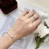 Acero de Titanio Joyería de Moda Estilo Coreano Estilo Ins Diamante Individual Múltiples Diamantes Diamante Redondo Pulsera Novia Diseño de Nicho Sentido de Diseño Traje Mori