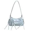 Bolsa de Ombro e Axila Simples Distinta Estilo Coreano Feminina Primavera 2025 Elegante Madura Versátil Casual para o Dia a Dia Bolsa Transversal