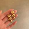 Pendientes de Flor con Borla de Diamante Elegantes de Aguja de Plata S925 para Mujer, Pendientes Largos de Lujo Ligero de Alto Sentido, Pendientes Explosivos Otoño e Invierno