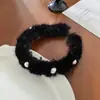 Diadema de felpa ondulada con perlas y pedrería, con dientes, antideslizante, realzadora de altura, para arreglar el cabello y pasador