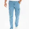 2026 Aliexpress Verão Masculino Versátil Estilo de Rua Jeans Slim Fit Calças Casuais Hip-Hop Americano em Estoque