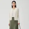 Cárdigan de cachemira 100% cepillada con cuello redondo para mujer, cárdigan de cachemira de manga larga de alta gama y cómodo para mujer, nuevo estilo de otoño e invierno