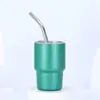 Taza Termo Arcoíris Personalizada de Alto Valor Portátil para Exteriores Taza para Coche con Popote Acero Inoxidable 2oz Copa para Bebidas Espirituosas