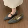Sapatos de Salto Anabela de Lã Retrô Estilo Francês para Mulheres, Novo Modelo 2026, Sapatos Mary Jane Gentis com Laço Estilo Chanel