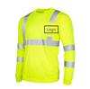 Comércio Exterior Europeu e Americano Refletiva de Manga Longa Verde Fluorescente Segurança Construção Engenharia Canteiro de Obras Ciclismo ao Ar Livre Secagem Rápida Camiseta