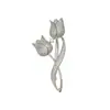 Elegante Simples para o Trabalho Elegante Alto Padrão Gola de Terno Broche de Joia com Zircônia Luxo Nicho Acessórios de Broche
