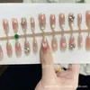 Manicura Popular, Uñas Portátiles Ojo de Gato con Brillo de Ensueño, Uñas Postizas Dulces y Geniales, Uñas Terminadas, Uñas Prefabricadas al por Mayor