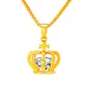 Colgante de Corona de Moda de Imitación de Oro de 18K para Mujer Combinación Perfecta Regalo de San Valentín Cumpleaños Joyería de Oro de Arena de Vietnam