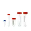 Tubos de Centrifugação de Plástico Transparentes com Marcações de Escala 0,5ml 1,5ml 2ml 5ml 10ml Tubos de Ensaio Descartáveis de Laboratório com Fundo Cônico