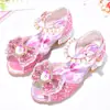 Sandalias Aisha Niñas Tacones Altos Verano Nuevos Niña Pequeña Zapatos de Princesa Frozen Pasarela Infantil Zapatos de Cristal