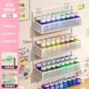 Estante de almacenamiento multicapa para colgar en la pared para cuentas, instalación sin taladro, organizador y estante de exhibición para manualidades DIY