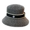 Nuevo Elegante Cubo de Letras Sombrero de Pescador Sombrero de Paja para Mujer Primavera y Verano Sombrilla de Viaje Estilo Japonés Popular Sombrero de Cubo Blanco Tendencia