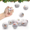 Decoración Navideña de Venta Caliente Transfronteriza, Bola Emoticono, Bola para Aliviar el Estrés de Mano, Bola de Muñeco de Nieve de PU de 4 cm