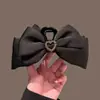 2026 Nuevo Estilo Pinza para el Cabello con Lazo Grande de Terciopelo Rojo, Accesorio para el Cabello para Niñas, Tocado de Princesa Nupcial de Borla de Alta Gama