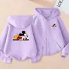 Sudadera de Primavera y Otoño para Niños 2026 Nueva Elegante Chaqueta con Capucha con Estampado de Dibujos Animados y Cremallera, Corte Holgado para Niños y Niñas