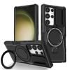 Funda de Teléfono Samsung S26 Ultra Aplicable Transfronteriza Ventana Deslizante Magnética Pivotante S24 Fe Cubierta Protectora con Soporte Anti-Caída