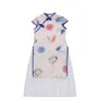 Vestido Cheongsam para Niñas Nuevo Modelo Hebilla Cuello Vertical Bordado Vestido Cheongsam Infantil Traje Elegante para Dama