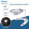 Atacado de fábrica 4B-8 de mesa com 2 luzes LED mangueira metálica ajustável reparo de mesa leitura lupa