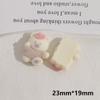 Parche de joyería DIY de resina con dibujos creativos de otoño e invierno con forma de globo de amor, helado, oso corriendo, lindo conejo flocado