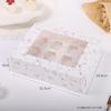 Caja de embalaje transparente con ventana para cupcakes, muffins, pasteles, galletas, copos de nieve, repostería