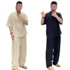 Diseño Estilo Old MoneyNueva Moda de Verano para Hombres: Conjunto Moderno, Sencillo, Genial y Transpirable de Camisa y Pantalones Casuales