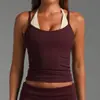 Camisola de Bloques de Color Transfronteriza para Mujer, Chaleco Deportivo de Secado Rápido tipo Dos Piezas para Correr, Fitness, Pilates y Yoga