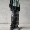 Diablo Jeans Japoneses High Street Masculinos Street Hip-Hop Europeu e Americano Estampa Graffiti de Tinta Salpicada Retrô Soltos Retos