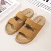 Sandalias estilo Birkenstock para mujer, para uso exterior en verano, diseño de doble tira con cierre de velcro, sandalias de playa de moda y antideslizantes, calzado para mujer, adecuado para comercio electrónico transfronterizo